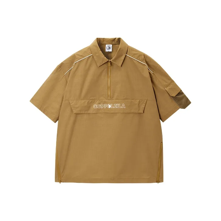 COPPOLELLA Solid Color Loose Fit Polo Shirt Summer Unisex-3