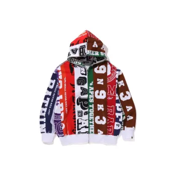 A BATHING APE Fans Scarf Full Zip Hoodie