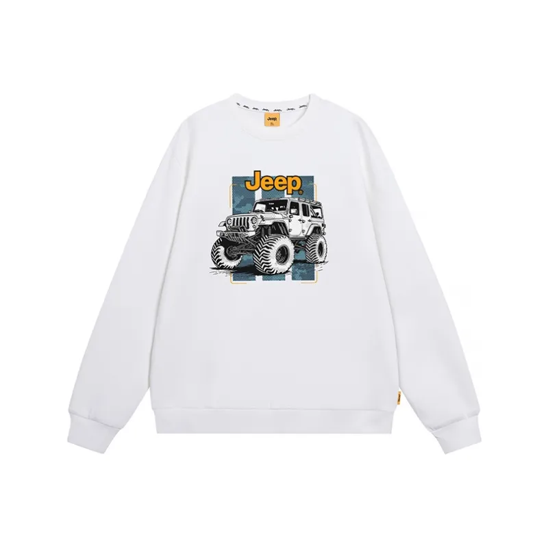 Jeep Pullover Long Sleeved Crew Neck Sweatshirt Unisex-0