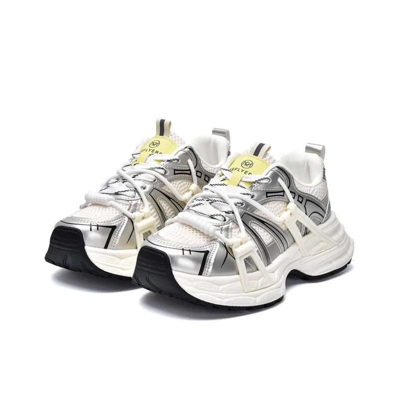 MISTERY Breathable, Slip Resistant, And Abrasion Resistant Low Top Chunky Sneakers Women's-7