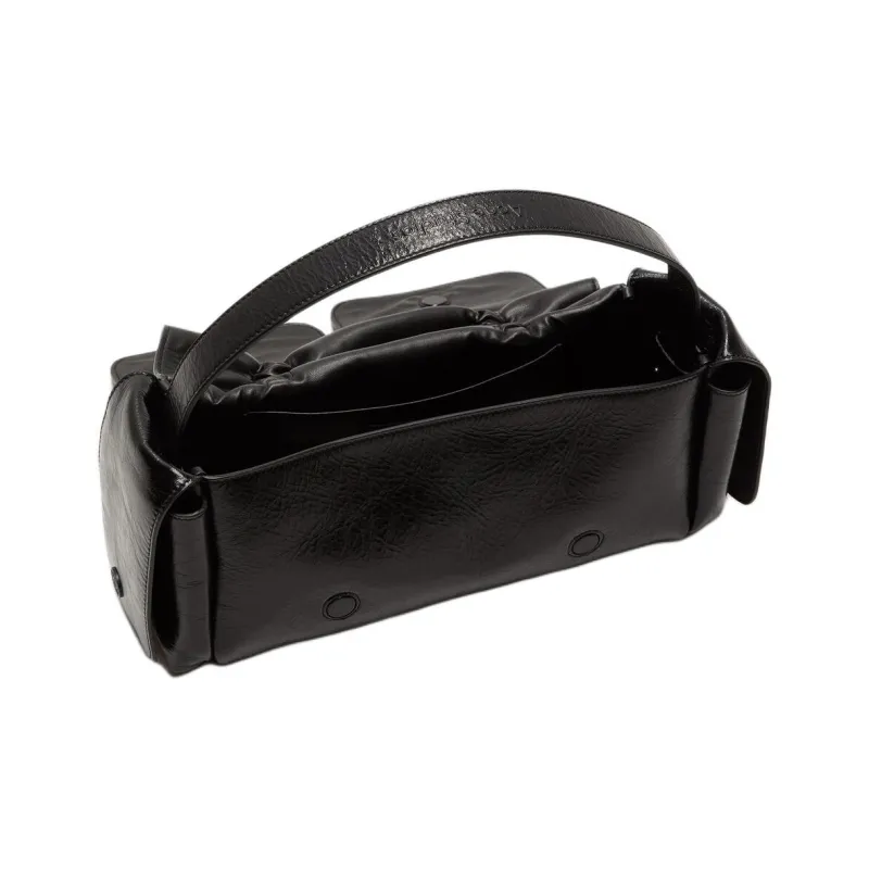 Acne Studios Bright Finish Leather Handbag Regular Women's Black-1
