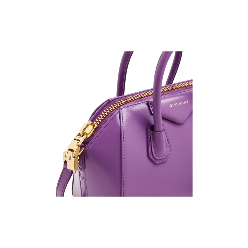 Givenchy Antigona Calfskin Shoulder Bag, Crossbody Bag, Handbag Mini Women's Purple-4