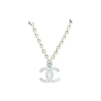 CHANEL Metal Necklaces Women's Silver