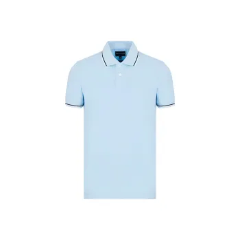 EMPORIO ARMANI Slim fit Stretch Piqué Polo Shirt With Micro Eagle