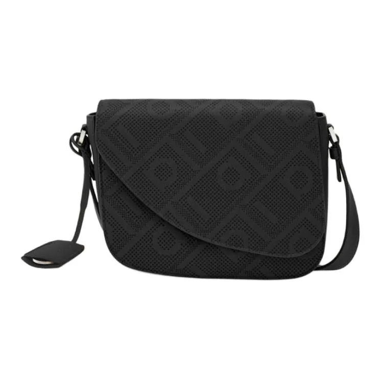 FERRAGAMO Calfskin Crossbody Bag, Shoulder Bag Men's Black-0