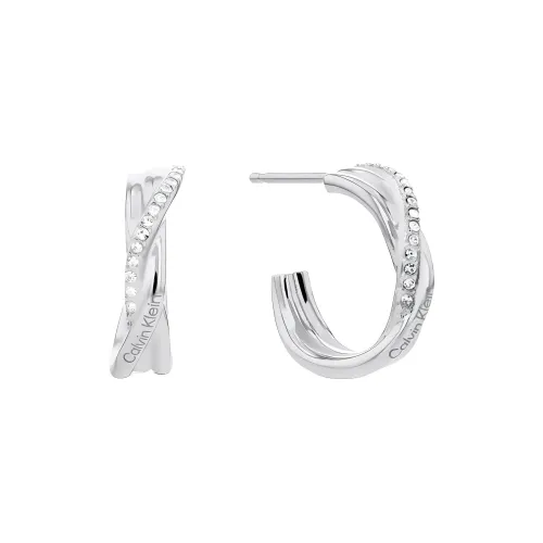 CALVIN KLEIN Surgical Steel Earrings Women's Silver