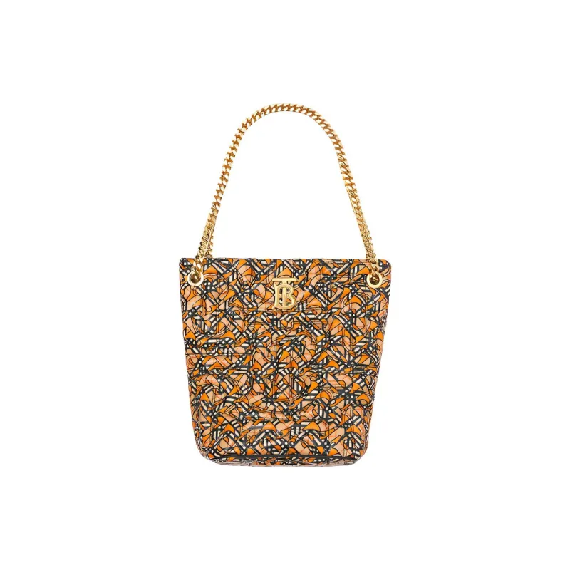 Burberry Sheepskin Lola Bag, Bucket Bag, Crossbody Handbag, Shoulder Bag Small Size Women's Multicolor-3