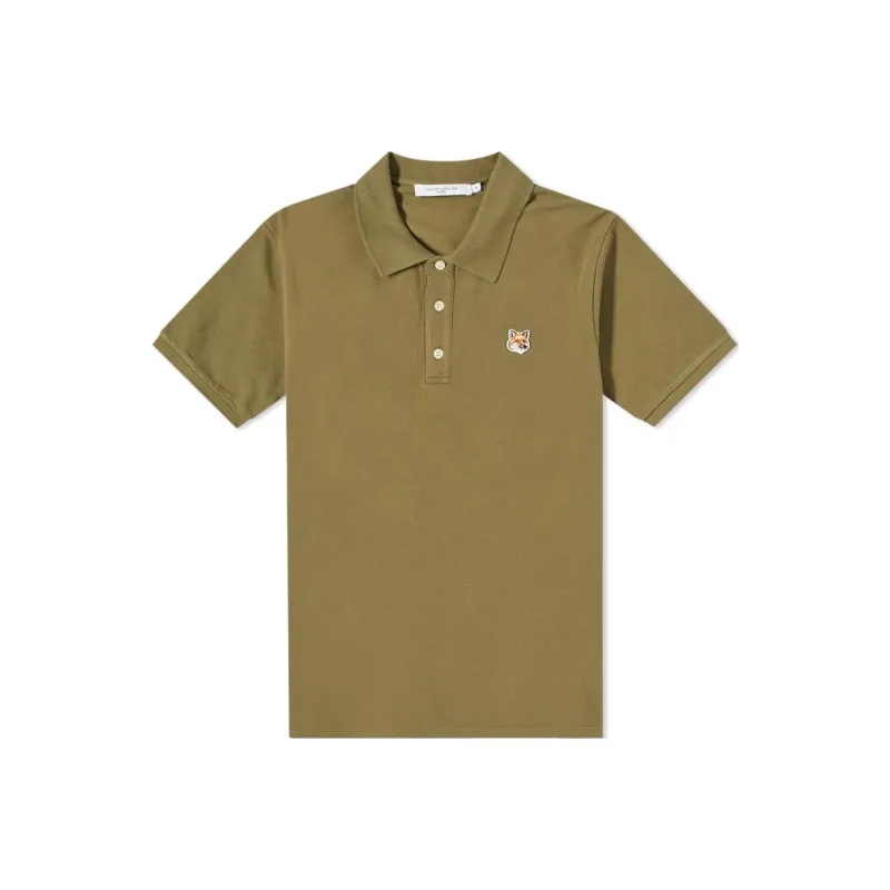 Maison Kitsune Polo Shirts Men Green-0