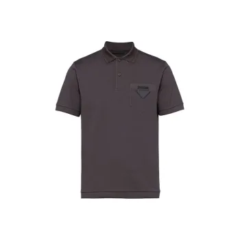 PRADA Polo Shirts Men Dark Gray