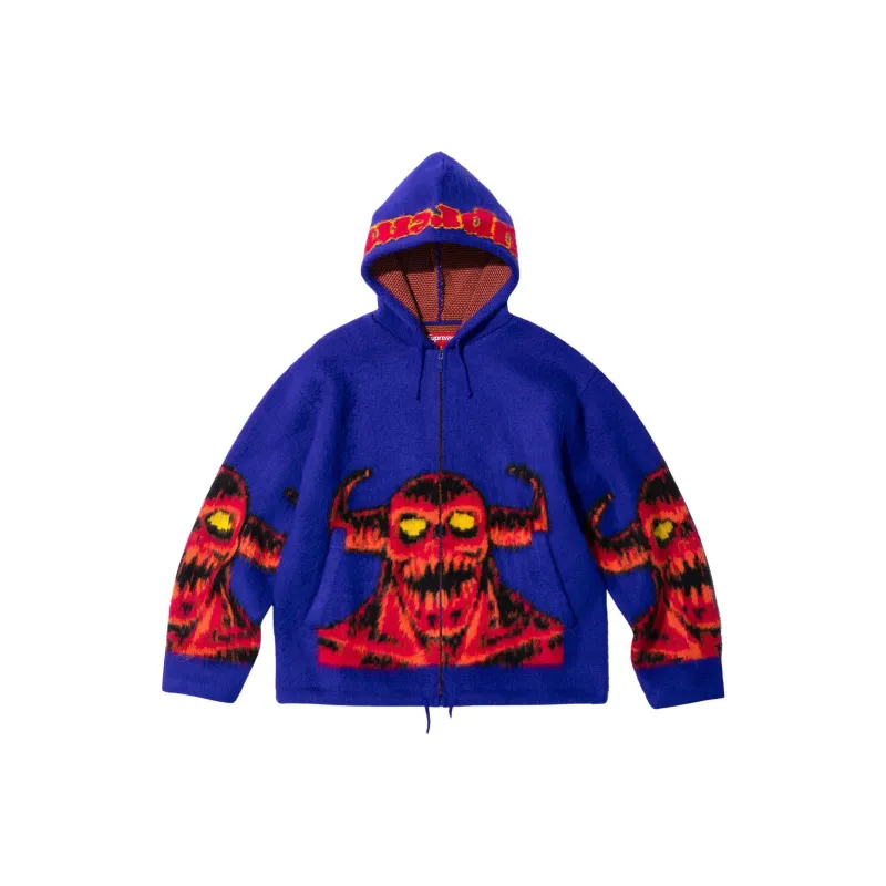 Supreme Toy Machine Zip Up Hooded Sweater-3