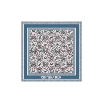 DIOR Silk, Twill Silk Scarves Unisex Blue