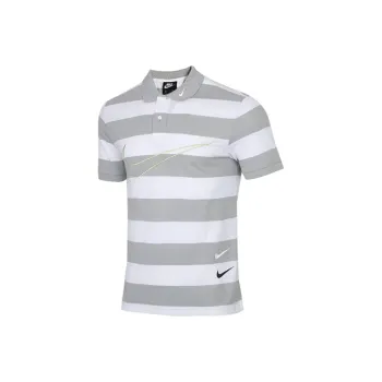 Nike Polo Shirts Men Light Gray White