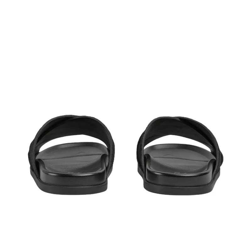 GUCCI Quiet Slide Slippers Men's Black-4