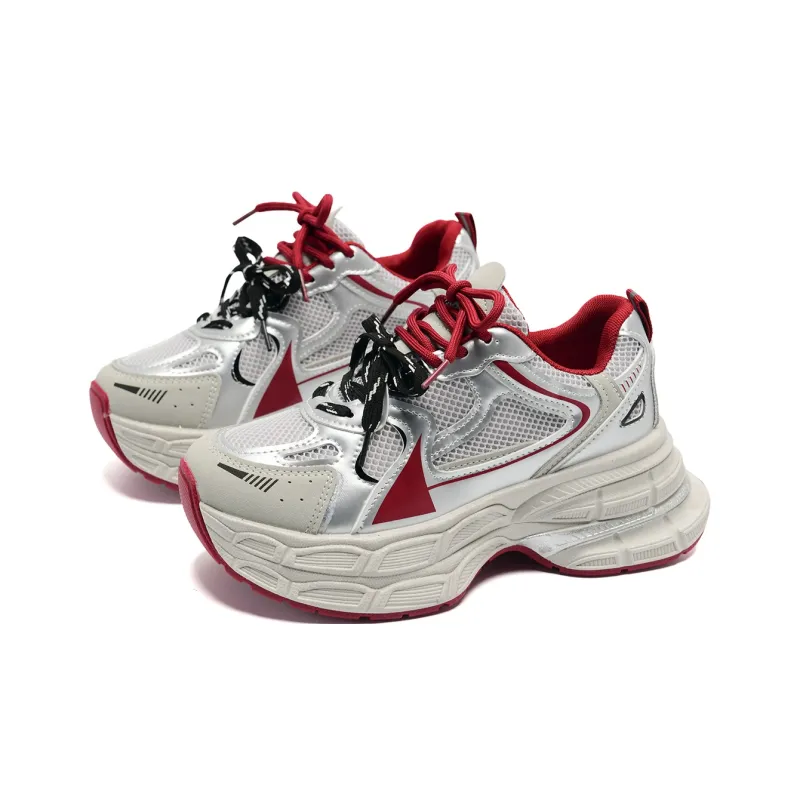 KAAVER OTTO Cushioning Height Increasing Abrasion Resistant Slip Resistant Chunky Sneakers Women's-8