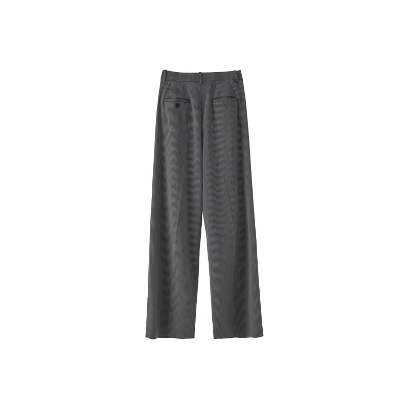 Fstudio Korean Style Petite Draping Commute Premium Versatile Suit Trouser Women's Gray-1