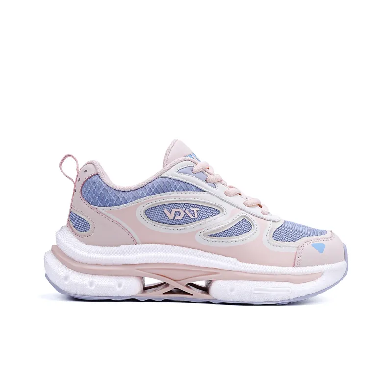 VOIT Cushioning, Slip Resistant, And Breathable Low Top Casual Sprint Running Shoes Women's Pink Colorful Blue-1