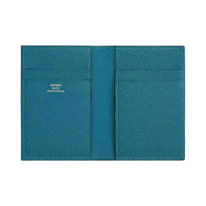 HERMES MC² Euclide Epsom Leather Coin Purse, Card Holder Men's D2 NEW BLEU JEAN New Denim Blue-1