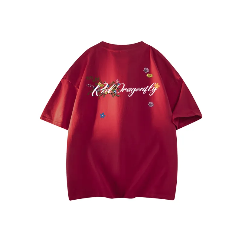 RED DRAGONFLY T Shirt Unisex Dark Gray-12