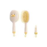 Yellow-Air Cushion Comb with Cleaning Brush