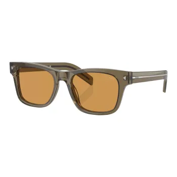 PRADA Striped Metal Detail Rectangle-frame Sunglasses
