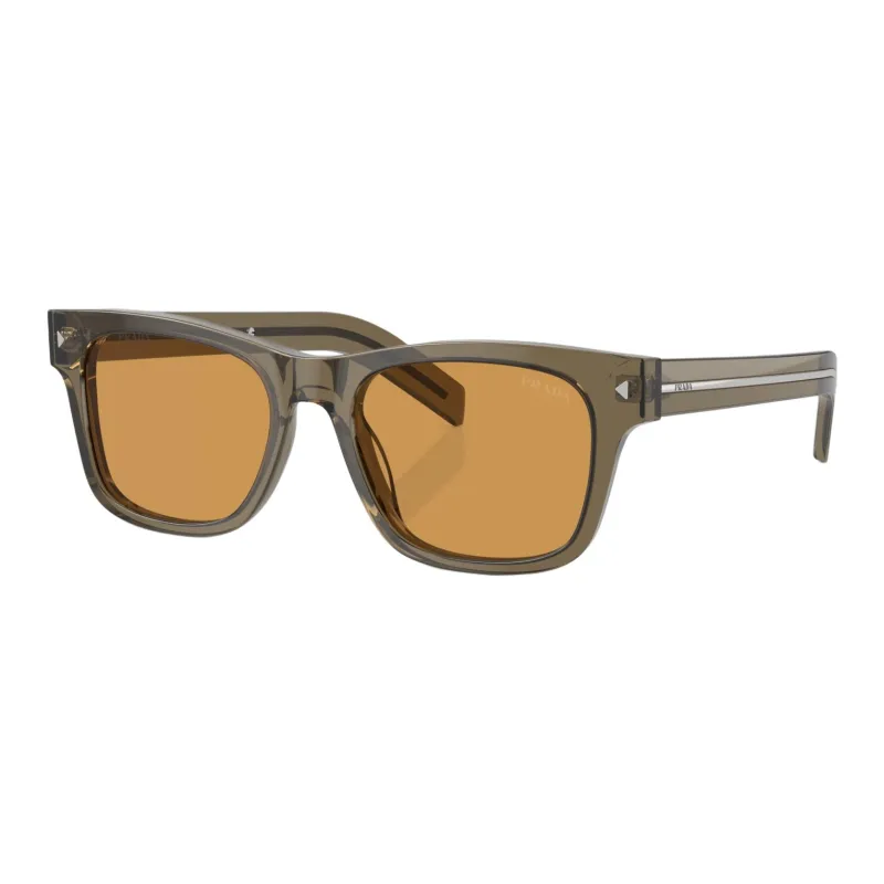 PRADA Striped Metal Detail Rectangle-frame Sunglasses-0