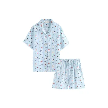 Wabi Town Pajama Set Women's Light Blue