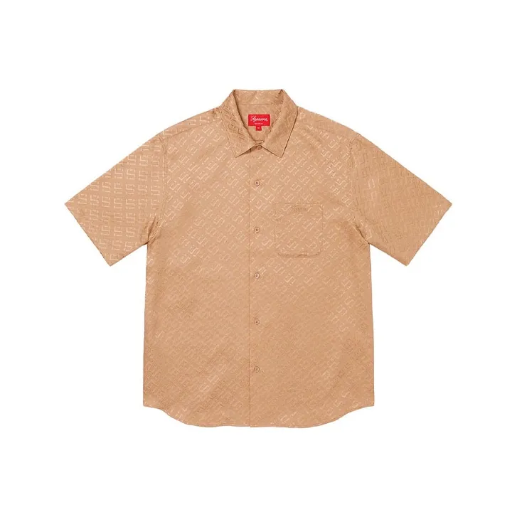 Supreme Tonal Monogram Silk S/S Shirt-4