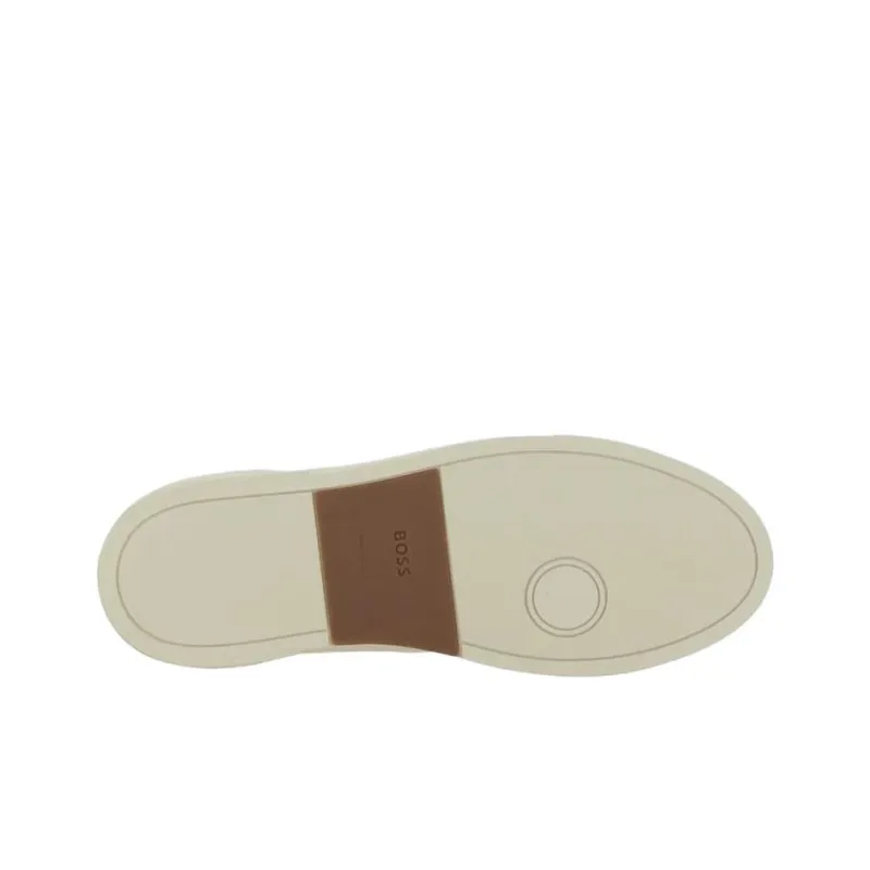 HUGO BOSS Low Top Skateboard Shoes Men's Ecru-6