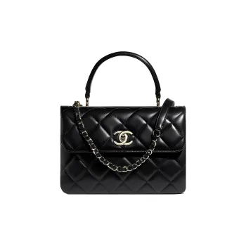 CHANEL Trendy Cc Sheepskin Shoulder Bag, Crossbody Bag, Handbag Women's Black