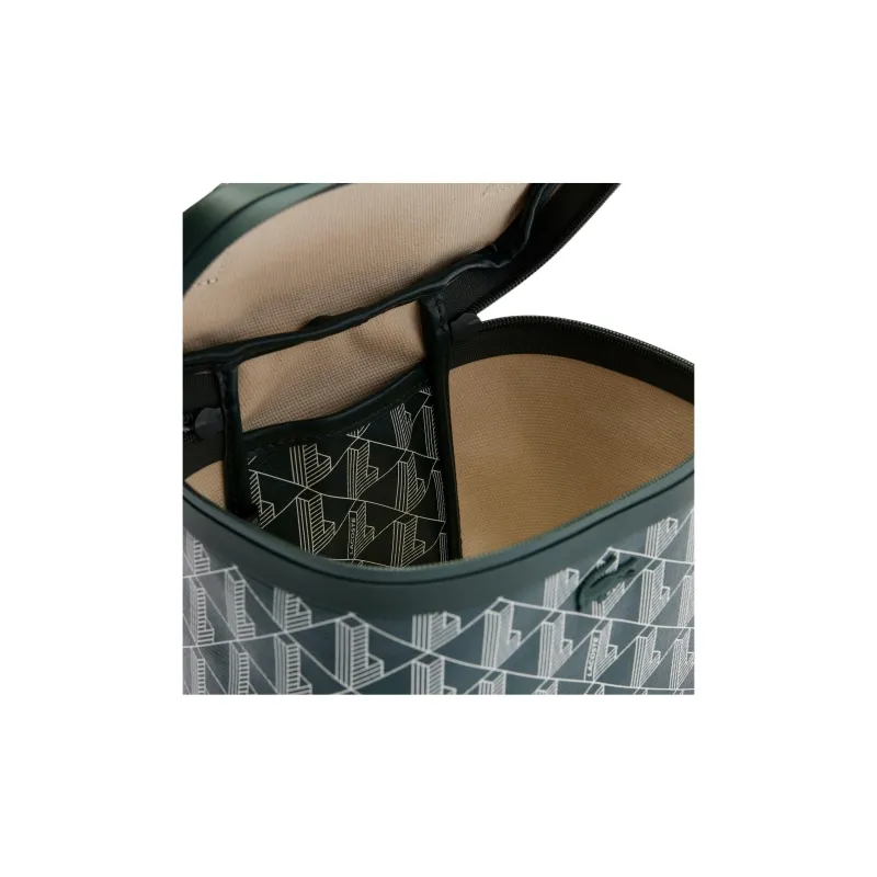 LACOSTE Cotton Makeup Bag Women's Green-4