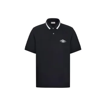 DIOR x Air Jordan Polo Shirt Unisex Black