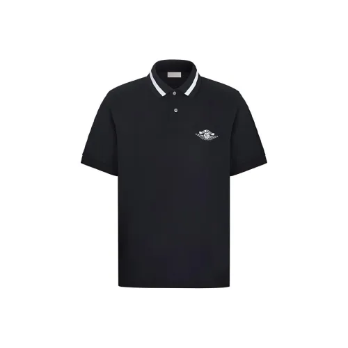 DIOR x Air Jordan Polo Shirt Unisex Black