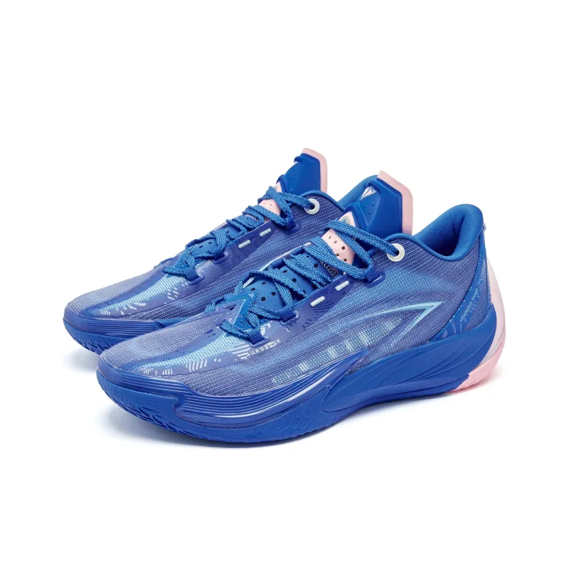 QIAODAN Poisonous Fangs 3.5 Basketball Shoes Men Low Top Digital Blue Soft Pink-2