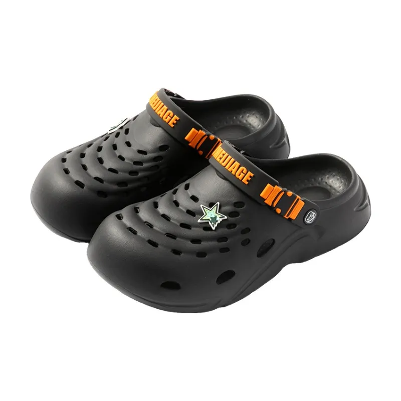 Le Drag Slippers Black/Khaki/Gray-1