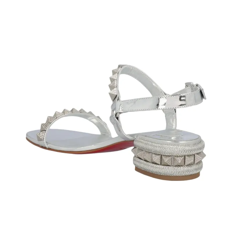 CL LUBOTING One Strap Sandals Women's Silver-3