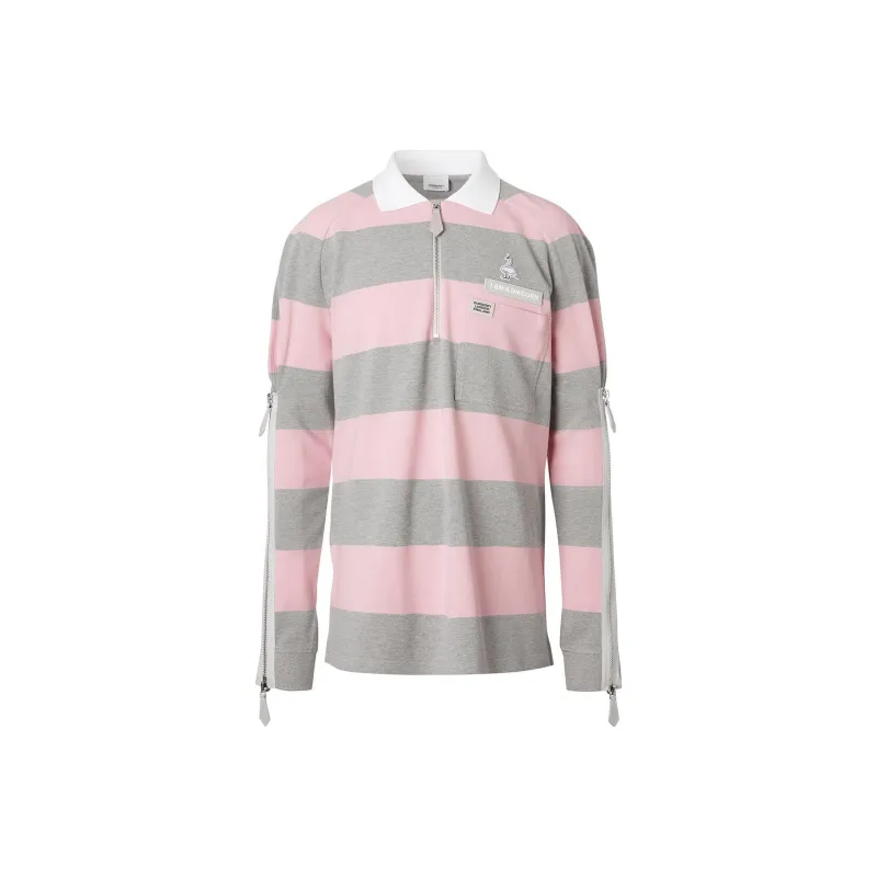 Burberry SS22 Long Sleeved Polo Shirt Men's Pink 45637211-0