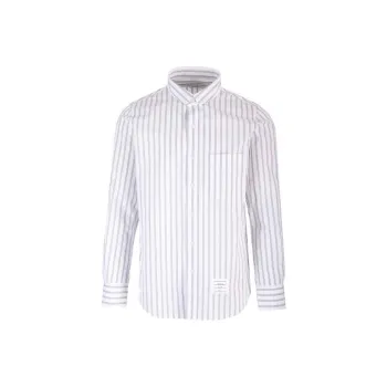 THOM BROWNE Striped Long Sleeved Buttoned Shirt