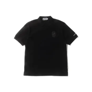 A BATHING APE Relaxed Multi Color Crystal Stone Polo
