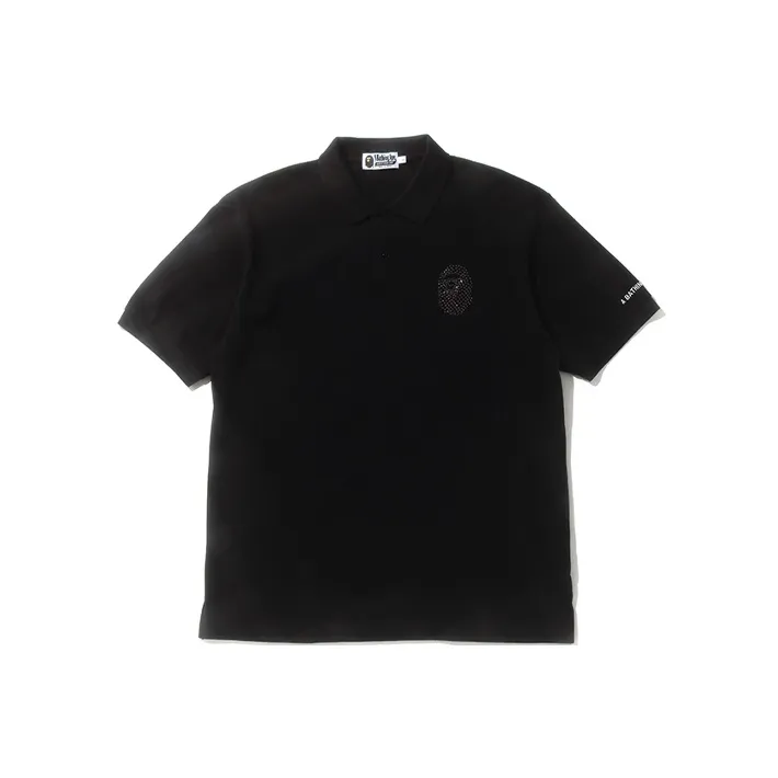 A BATHING APE Relaxed Multi Color Crystal Stone Polo-0