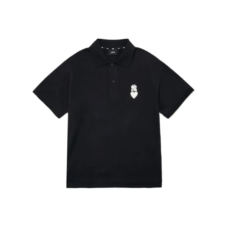 MLB Base Logo Polo Shirt Men's Black-0