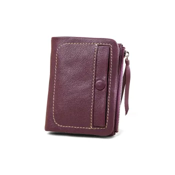 DIFENISE Top Grain Sheepskin Wallet Women's Multicolor