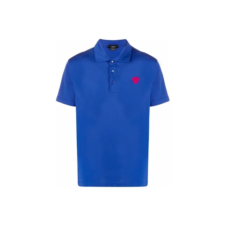 VERSACE Polo Shirts Men Blue-0