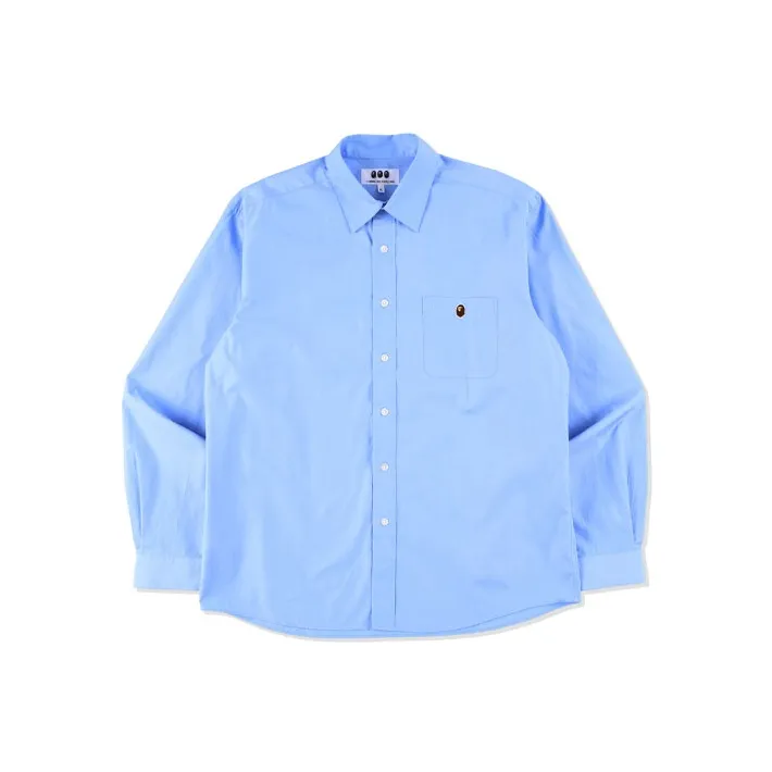 Cdg X A BATHING APE BAPE® X COMME Des GARÇONS Shirts Men Light Blue-0