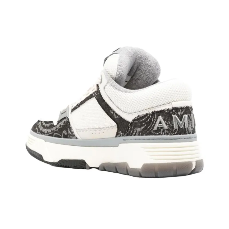 AMIRI MA 1 Low Top Skateboard Shoes Men's Black White-3
