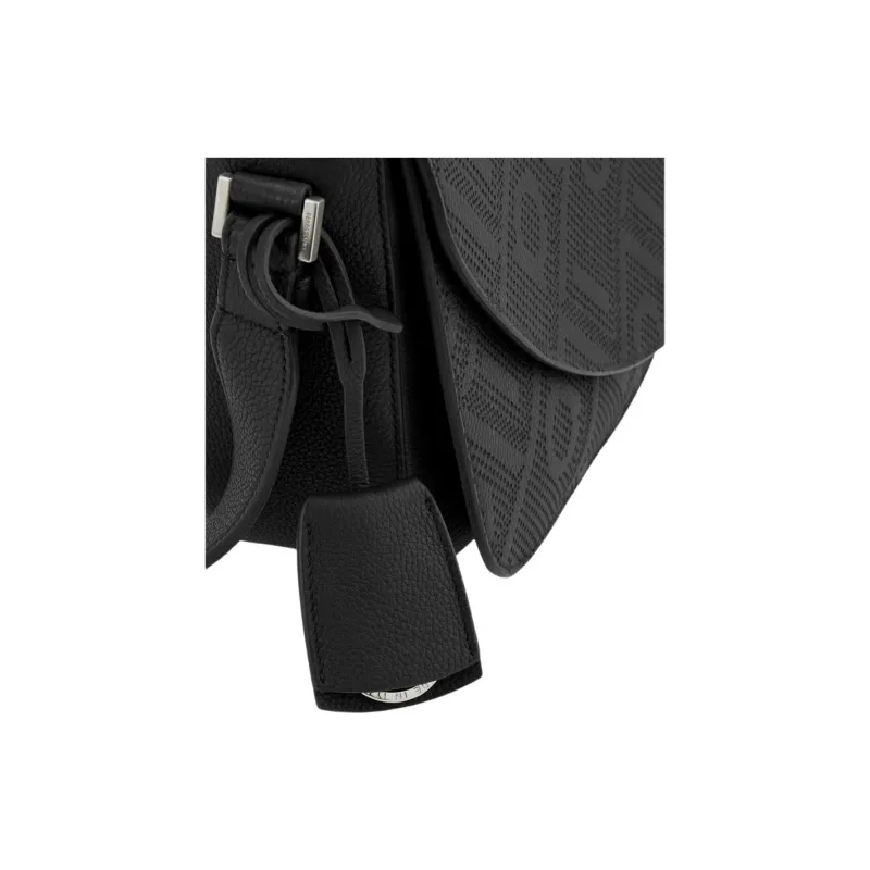 FERRAGAMO Calfskin Crossbody Bag, Shoulder Bag Men's Black-4