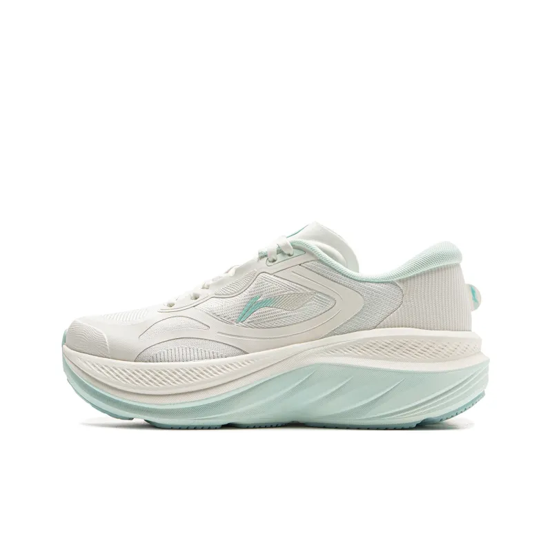 LINING Leisurely Running Shoes Women's Low Top Mist White-0