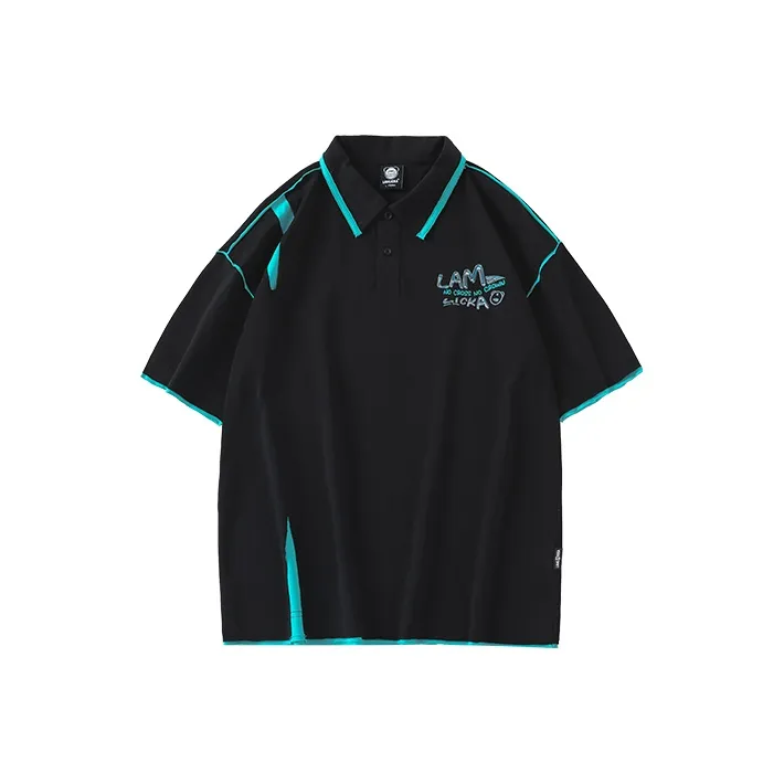 LAMLICKA Polo Shirts Unisex Black-0
