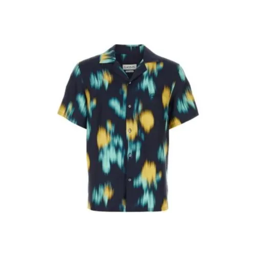 Lanvin Abstract Printed Short Sleeved Shirt