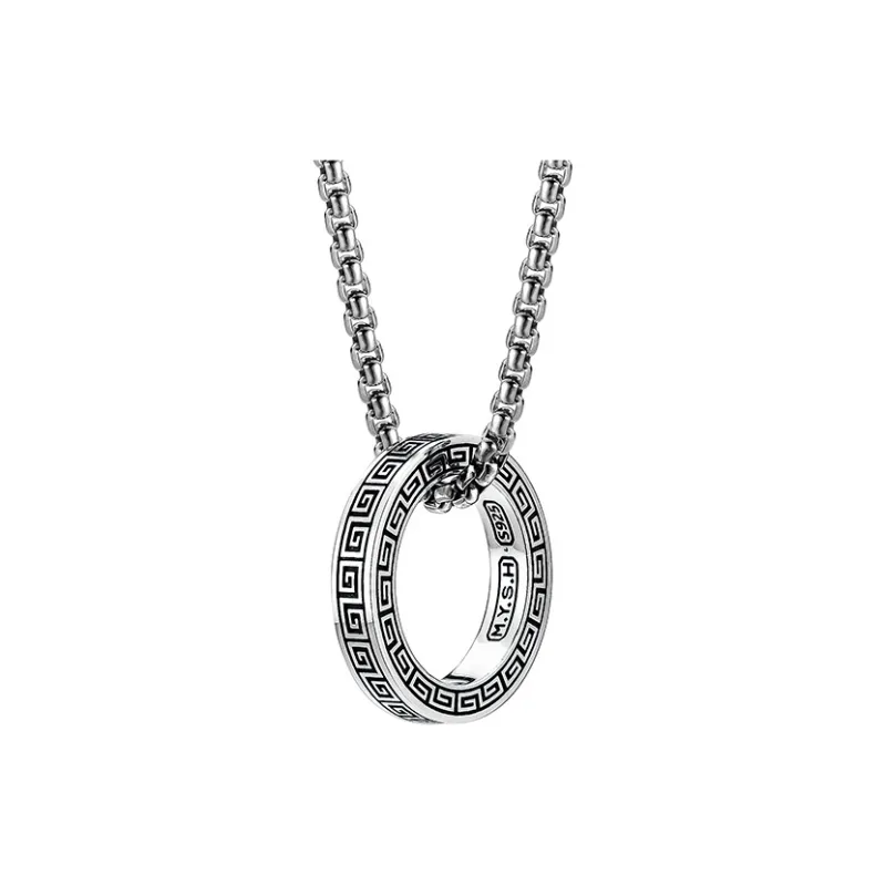 MYSH S925 Silver Necklaces Men's-0