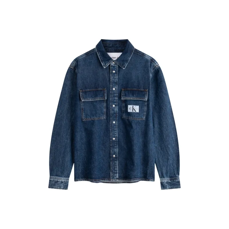 CALVIN KLEIN Shirt Men's Denim Blue-0